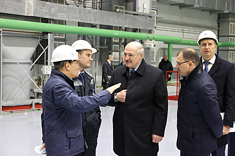 Aleksandr Lukashenko visits the Belarusian nuclear power plant