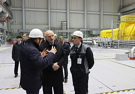 Aleksandr Lukashenko visits the Belarusian nuclear power plant