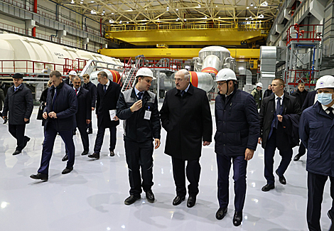 Aleksandr Lukashenko visits the Belarusian nuclear power plant