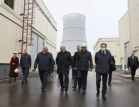 Aleksandr Lukashenko visits the Belarusian nuclear power plant