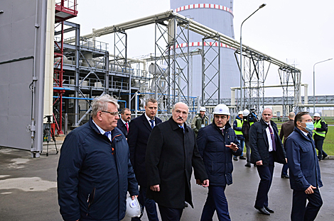 Aleksandr Lukashenko visits the Belarusian nuclear power plant