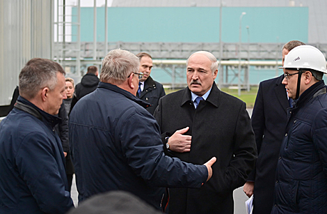 Aleksandr Lukashenko visits the Belarusian nuclear power plant