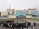 亚历山大·卢卡申科视察白罗斯核电站在白罗斯核电站的劳工集体和建设者面前的讲话
