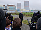 Aleksandr Lukashenko during a talk with media 