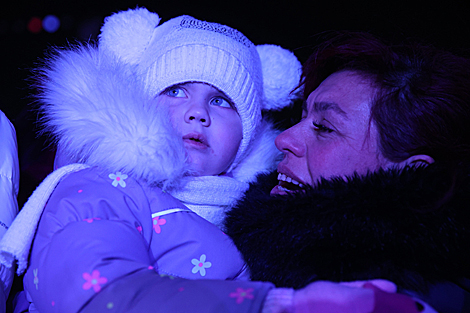 Lighting the main Christmas tree in Grodno