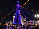 Lighting the main Christmas tree in Grodno