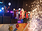 Lighting the main Christmas tree in Grodno