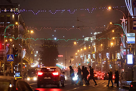 列宁街的节日照明