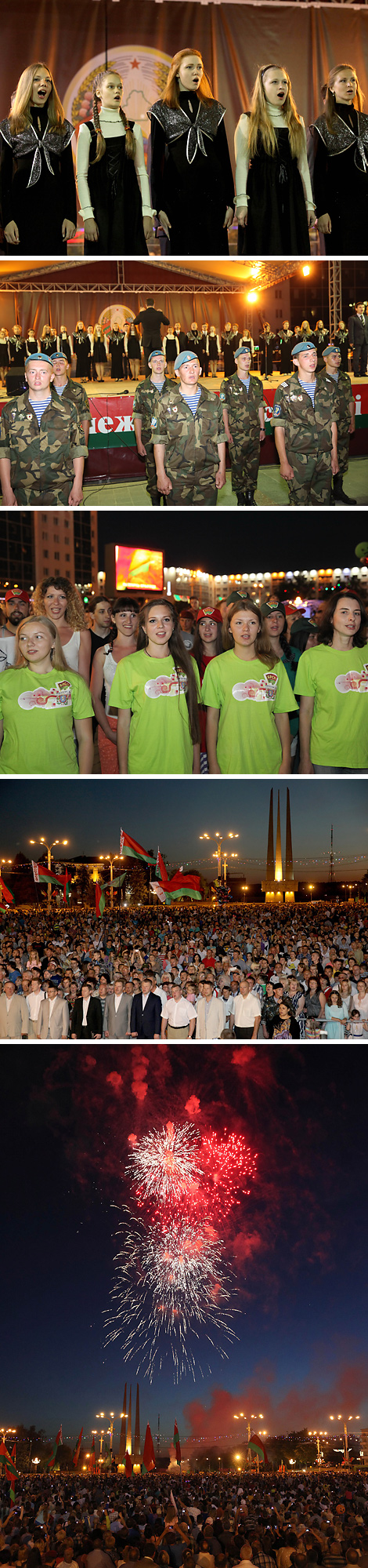 Let's sing the anthem together! in Vitebsk