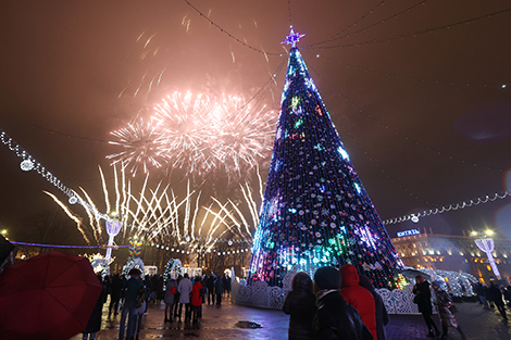 New Year’s fireworks in Minsk