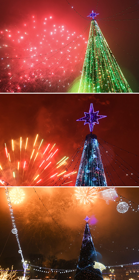 New Year’s fireworks in Minsk