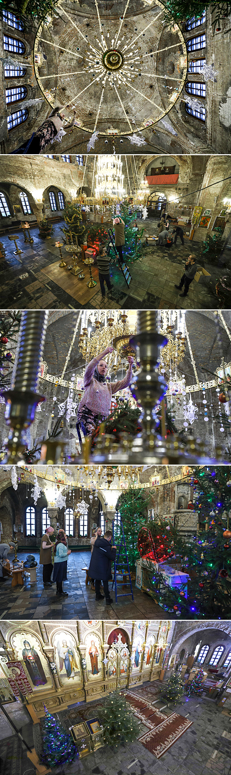 Preparations for Christmas in St. Nicholas Garrison Cathedral in Brest