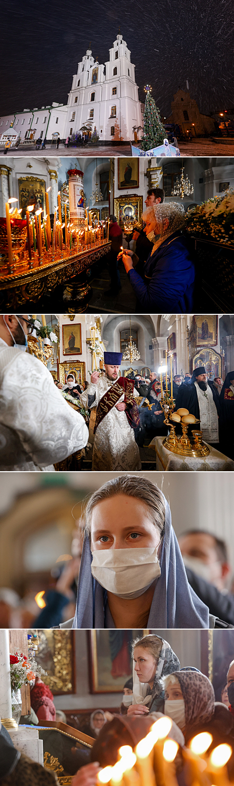 Christmas service in Minsk's Holy Spirit Cathedral