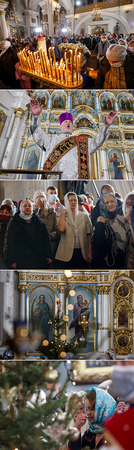 Christmas service in Minsk's Holy Spirit Cathedral