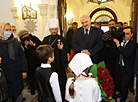 Aleksandr Lukashenko visits the Church of the Exaltation of the Holy Cross in Minsk