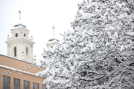 Minsk blanketed in snow