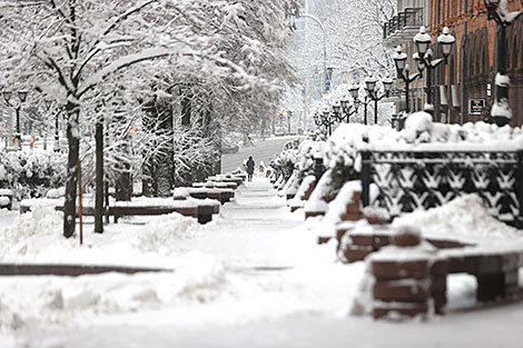 Minsk blanketed in snow