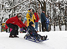 Children playing in a park in Minsk