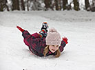 Children playing in a park in Minsk