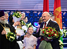 Belarus President Aleksandr Lukashenko after awards ceremony