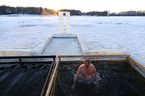 Epiphany bathing in Minsk 