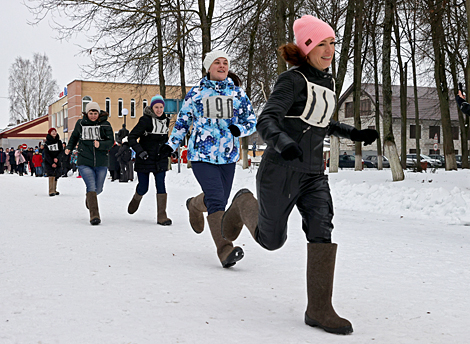 Race in felt boots in Lepel