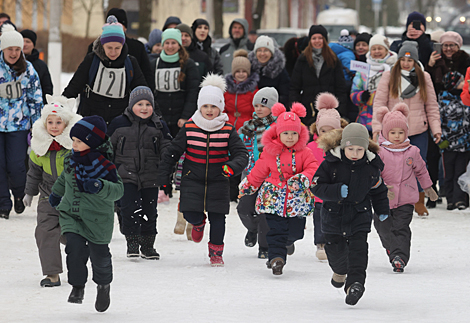 Забег в валенках в Лепеле