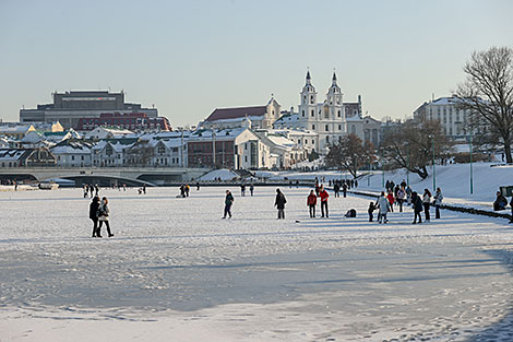 Sunny winter day in Minsk