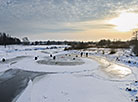 Ice disk on Lesnaya River in Kamenets