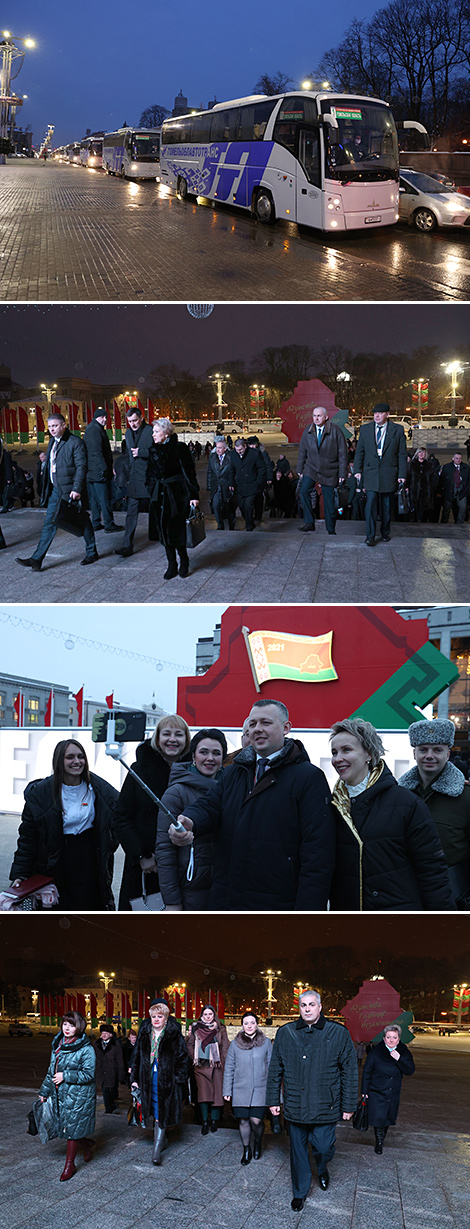 Delegates of 6th Belarusian People's Congress are arriving at Palace of Republic