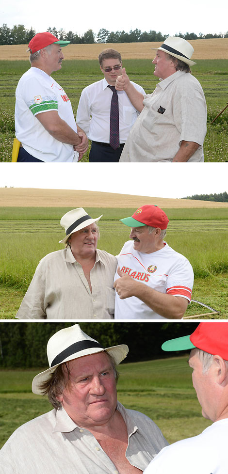Informal talks between Belarus President Alexander Lukashenko and Gerard Depardieu