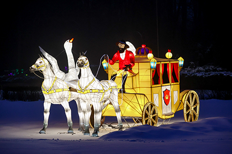 Festival of lanterns at Botanical Garden in Minsk