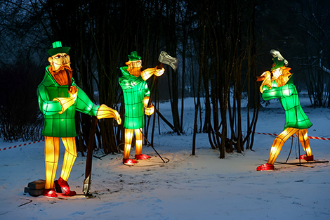 Festival of lanterns at Botanical Garden in Minsk