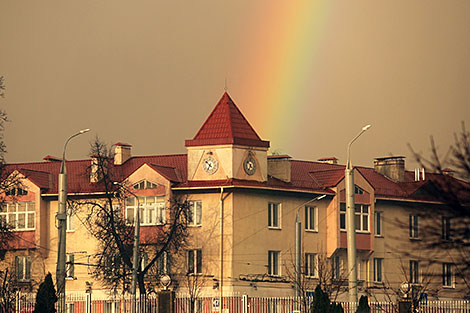 Первая весенняя радуга в Гродно