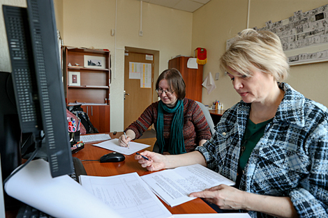 The art director Tatiana Udovichenko and the film director Yelena Turova