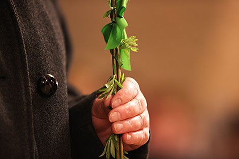 Orthodox believers celebrate Palm Sunday