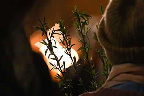 Palm Sunday in St. Nicholas Garrison Church in Brest