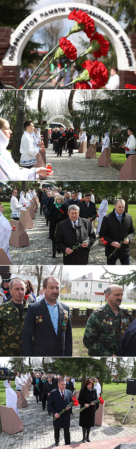 A commemorative rally in memory of the buried villages in Slavgorod