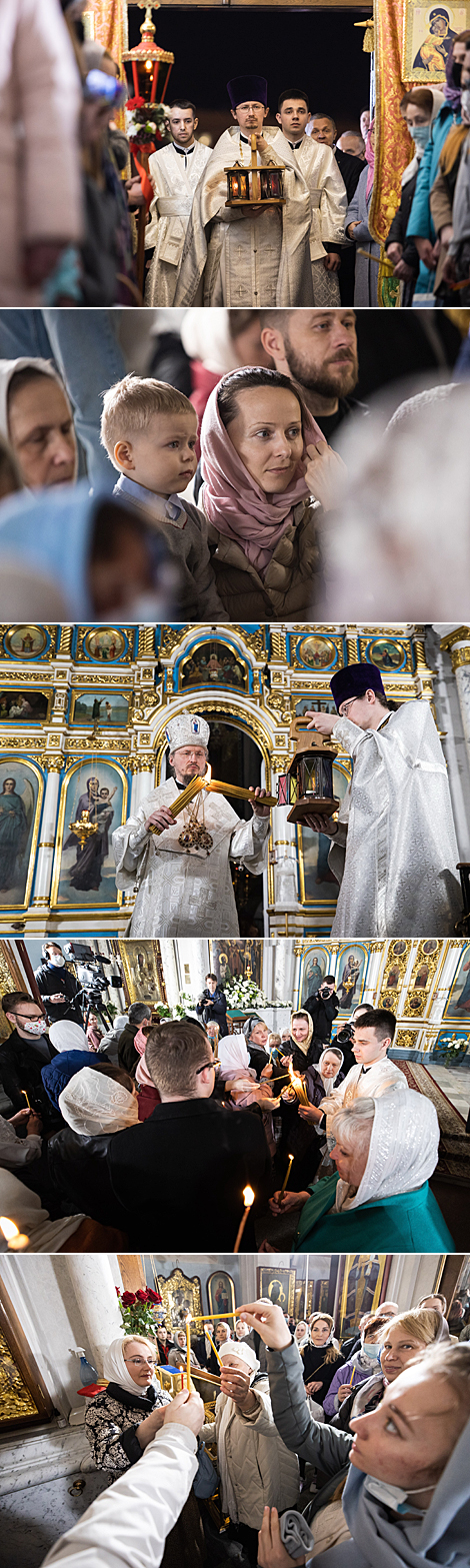 Easter service at Holy Spirit Cathedral in Minsk