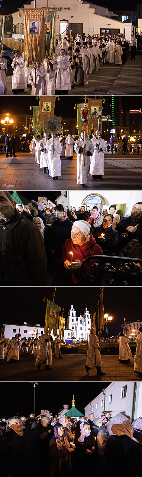 Easter service at Holy Spirit Cathedral in Minsk