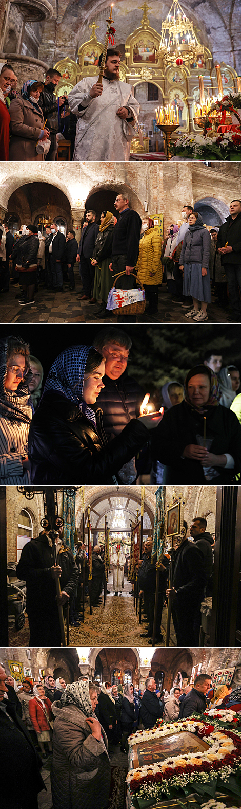 Вялікоднае богаслужэнне ў Свята-Мікалаеўскім гарнізонным саборы ў Брэсце