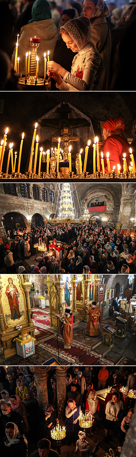 Easter service at St Nicholas Garrison Church in Brest