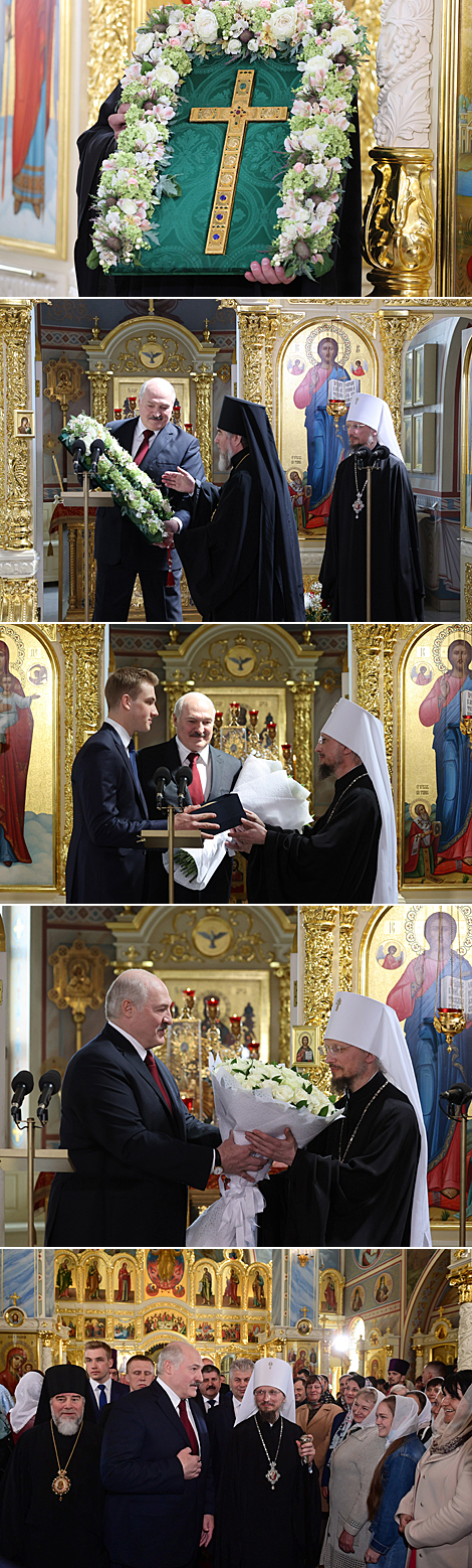 Lukashenko visits church in Turov to mark Easter