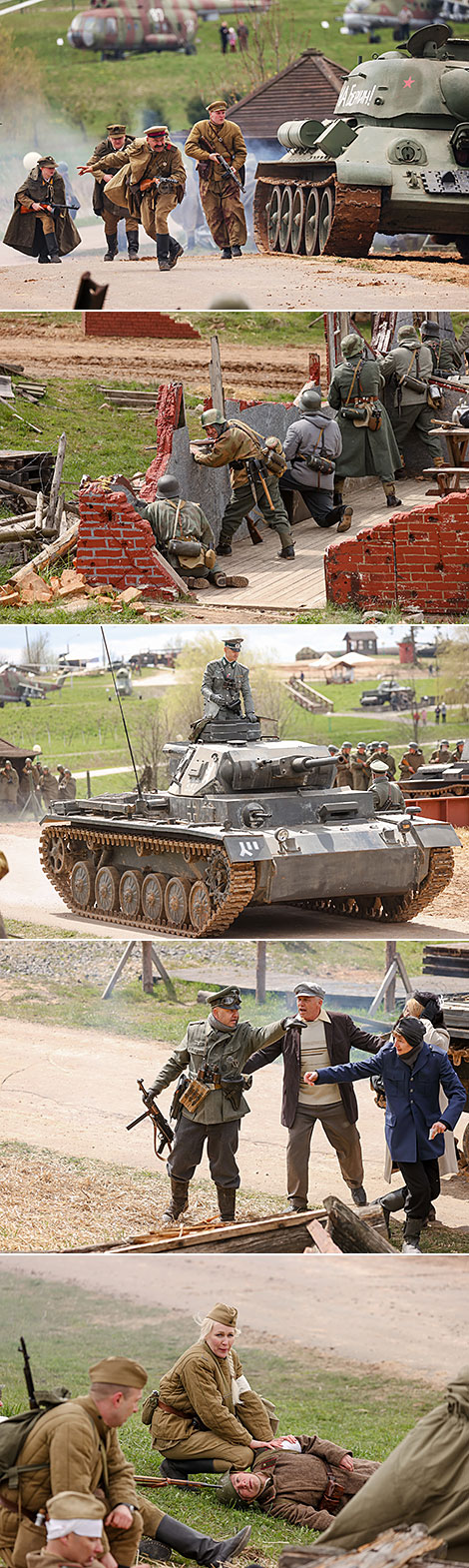 Great Patriotic War battle reenactment at Stalin Line