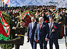 Aleksandr Lukashenko lays wreath at the Victory Monument