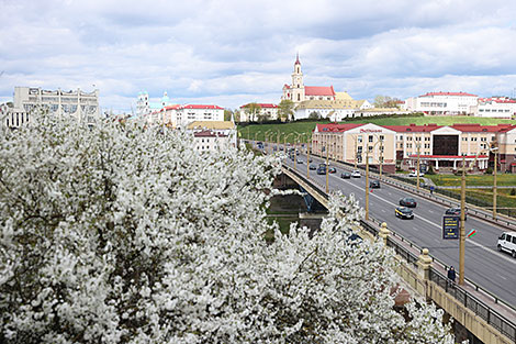 Вид на цветущий Гродно