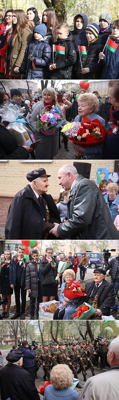 Витебские десантники провели мини-парад для 101-летнего ветерана войны