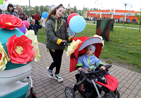 Pram parade in Bobruisk 