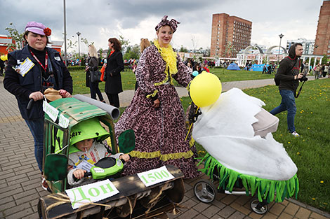 Pram parade in Bobruisk 