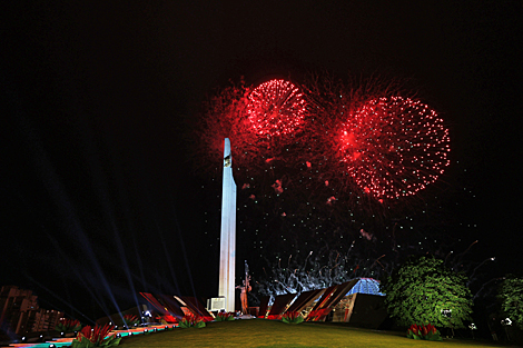 United Belarus gala concert at the Minsk Hero City Monument and Let’s Sing the Anthem Together campaign 